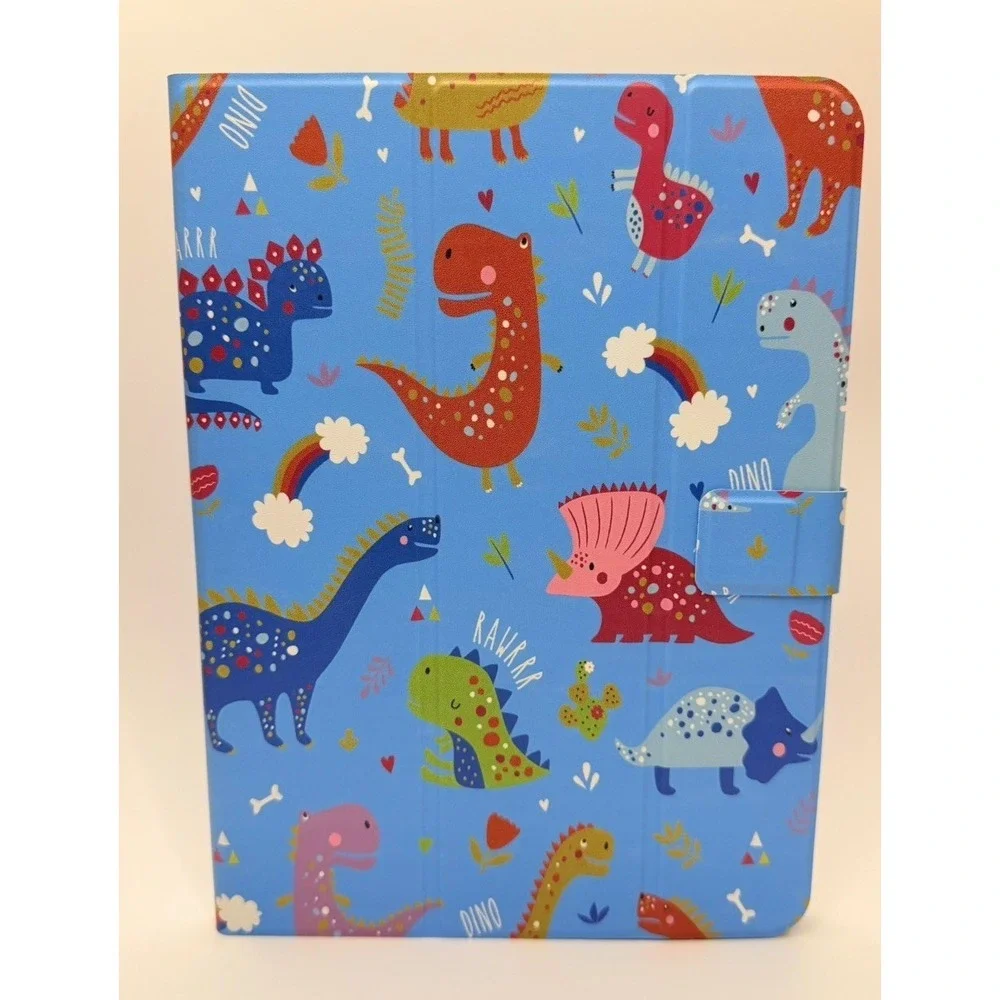 Heyday Kids Universal Tablet Case 7-11 in Blue Dinosaur Print Folio Stand New